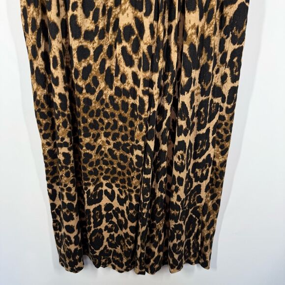 Black Label by Chico’s leopard long rayon lined skirt size 1   -- 8 Medium - Picture 4 of 9